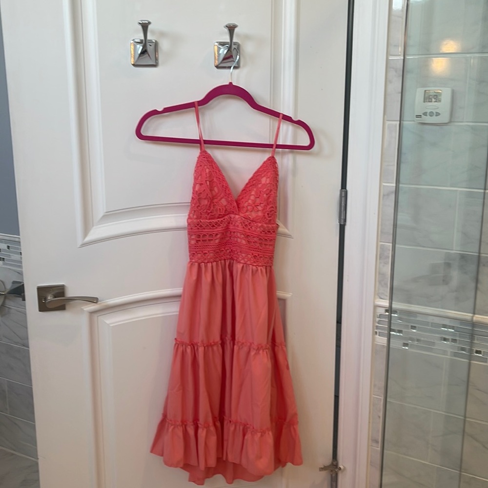 Bright pink summer dress